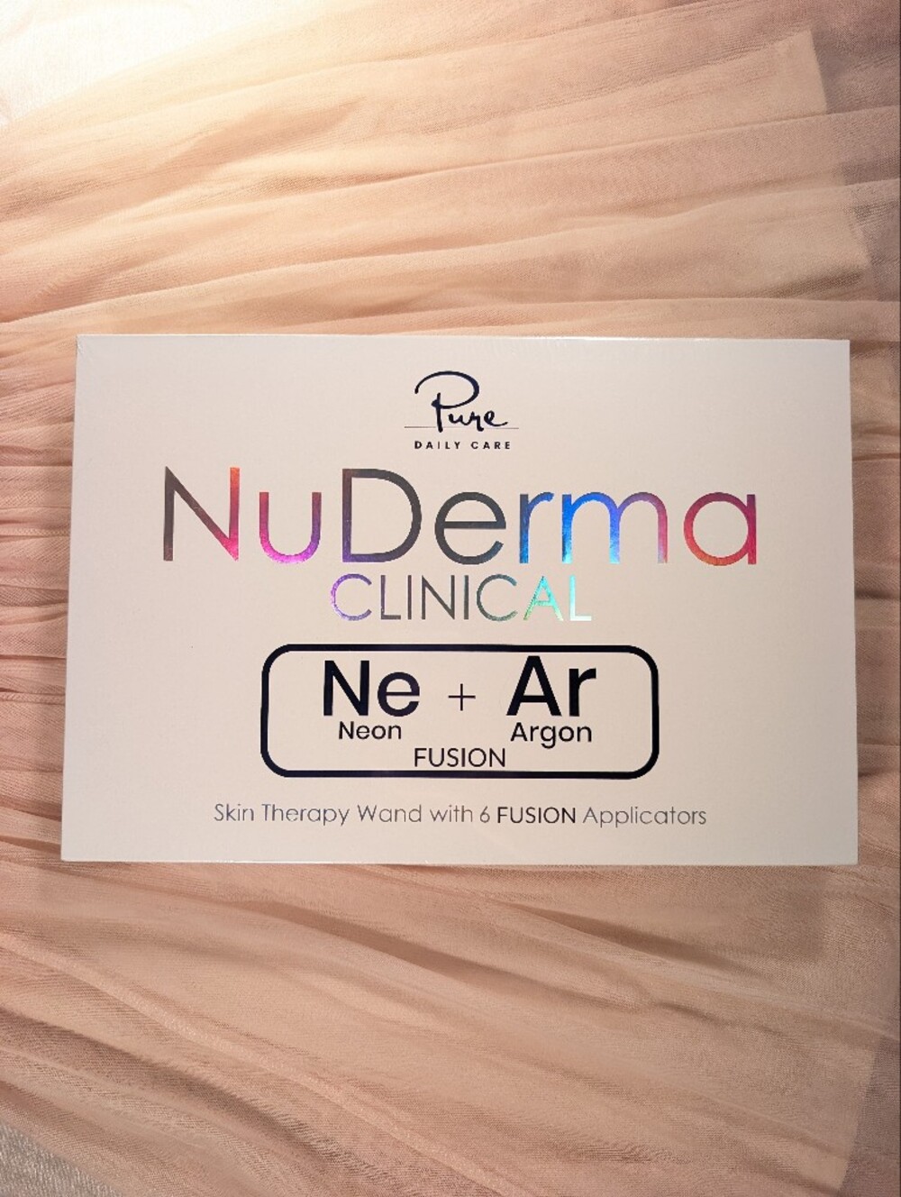 NuDerma Clinical Skin Therapy Machine - 6 Fusion Neon + Argon Wands - Sealed